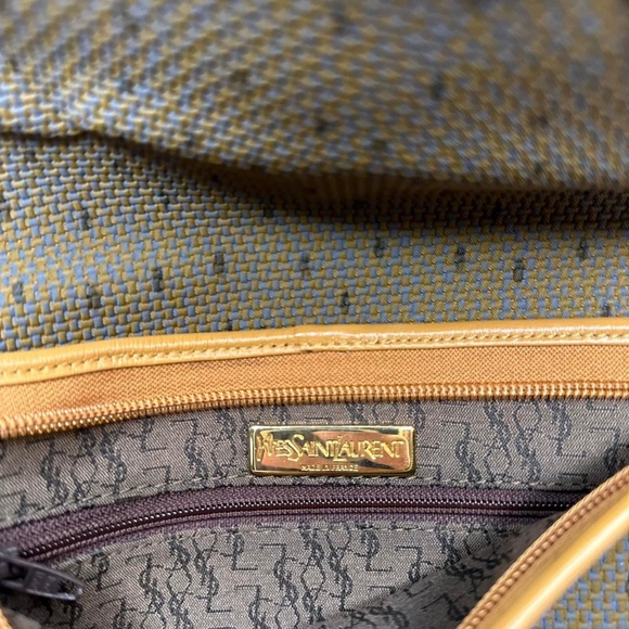 Vintage YSL Brown Canvas Clutch Bag - will include aftermarket chain - Picture 11 of 11